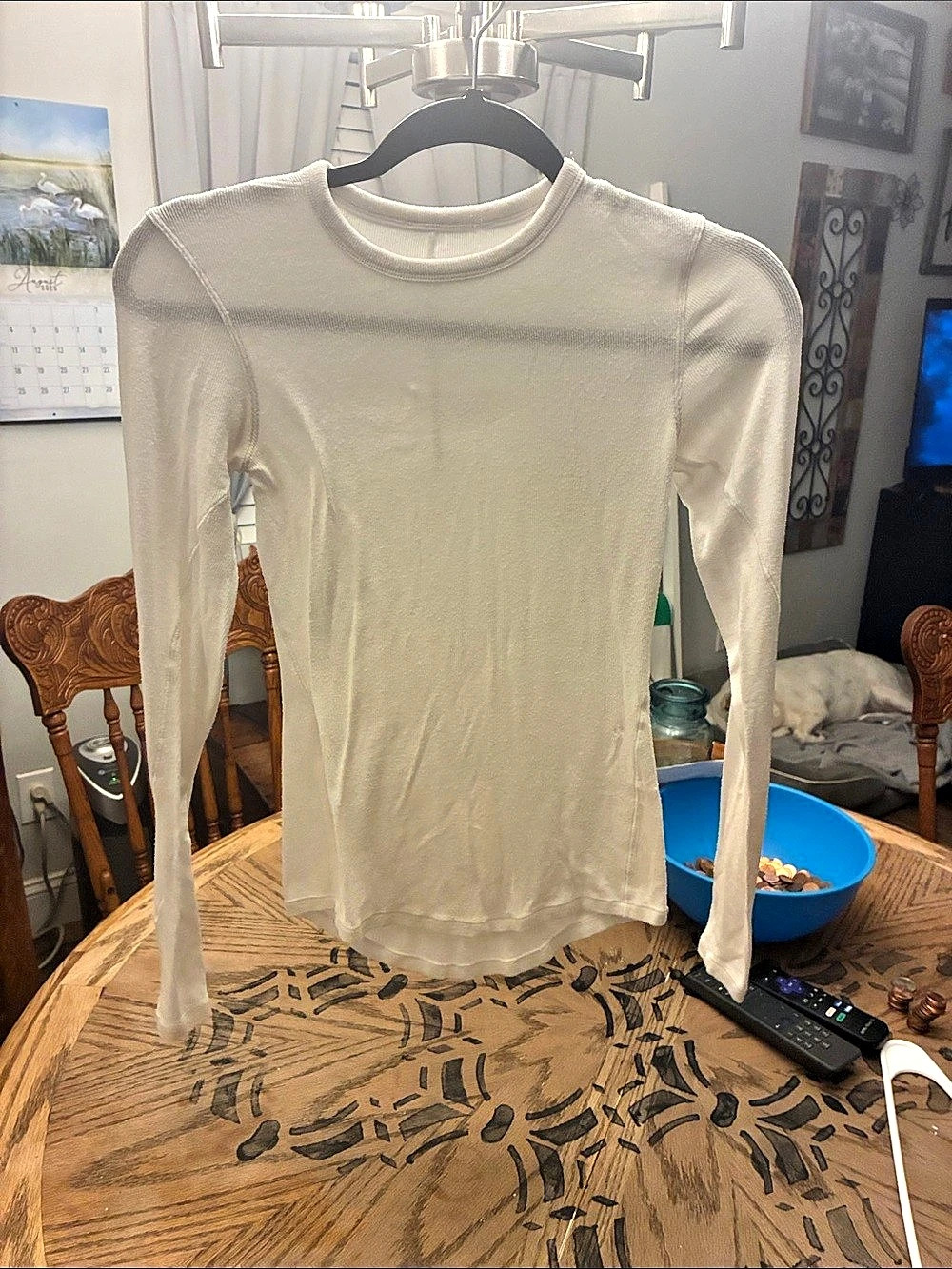 Free People Long Sleeve Tee in Cream